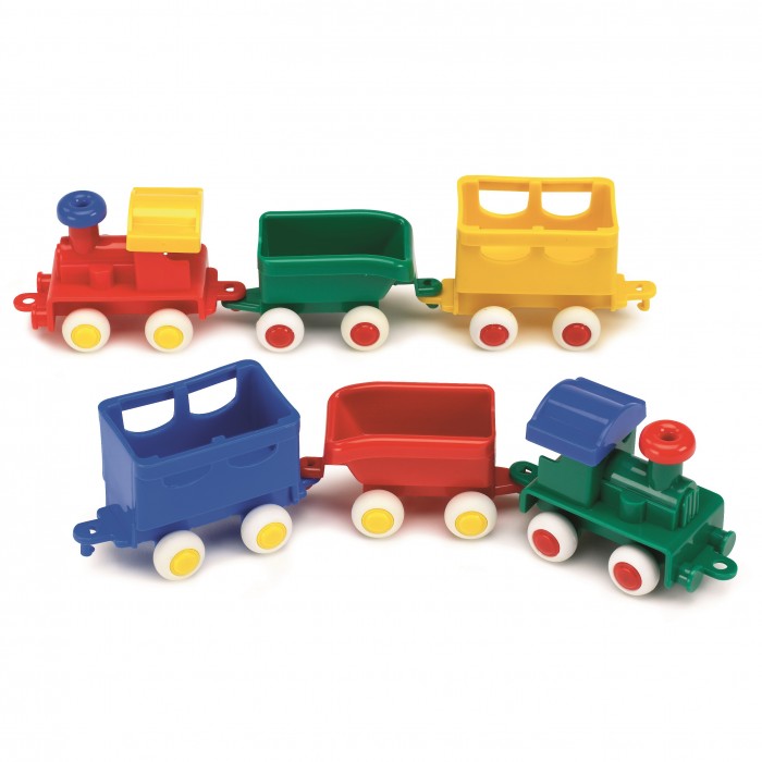 фото Viking toys паровоз с двумя вагончиками