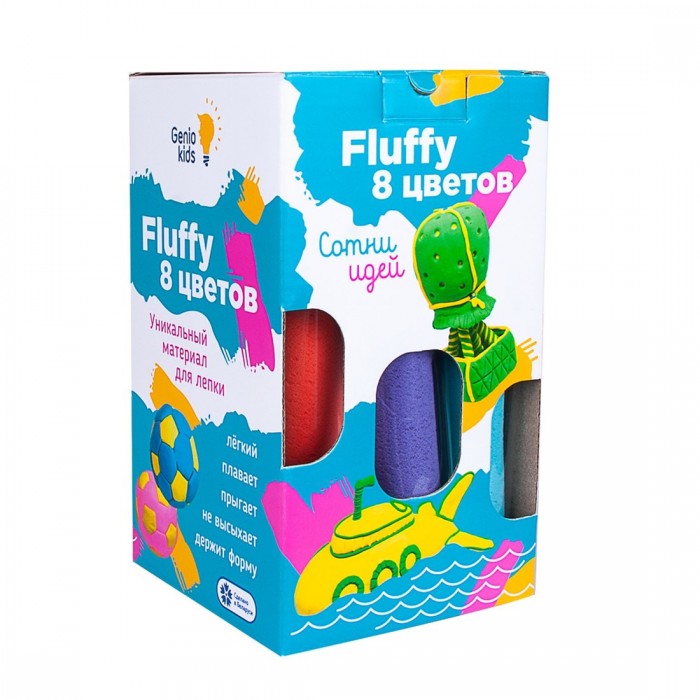 Genio Kids Набор для лепки Воздушный пластилин Fluffy 8 цветов TA1503 - фото 1