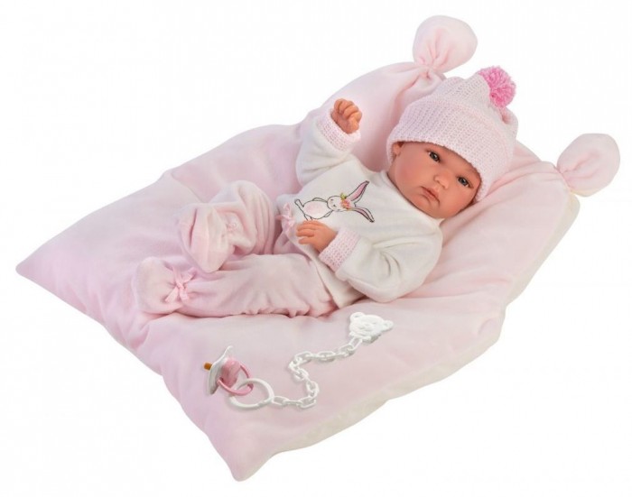 фото Llorens Кукла младенец в розовом c одеяльцем 35 см L 63556