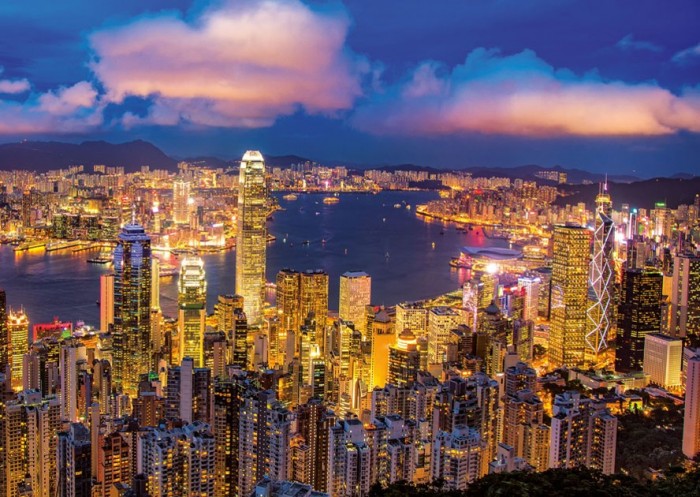 фото Educa Пазл с неоновым свечением Гонконг небоскребы 1000 деталей