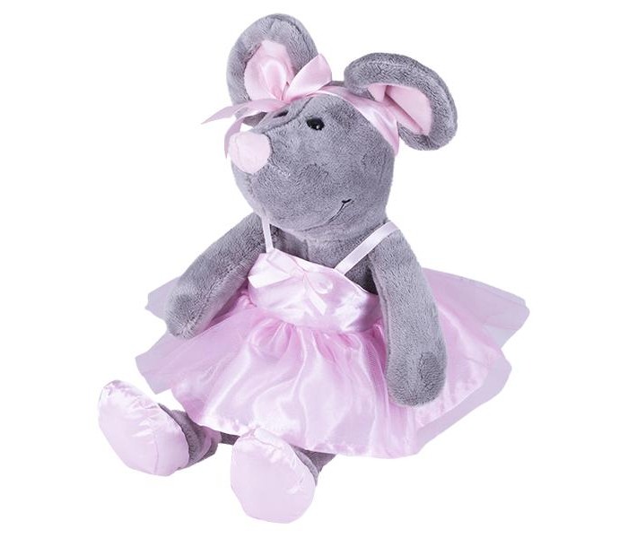 

Мягкая игрушка SofToy Мышь в розовом сарафане с бантиком 26 см, Мышь в розовом сарафане с бантиком 26 см