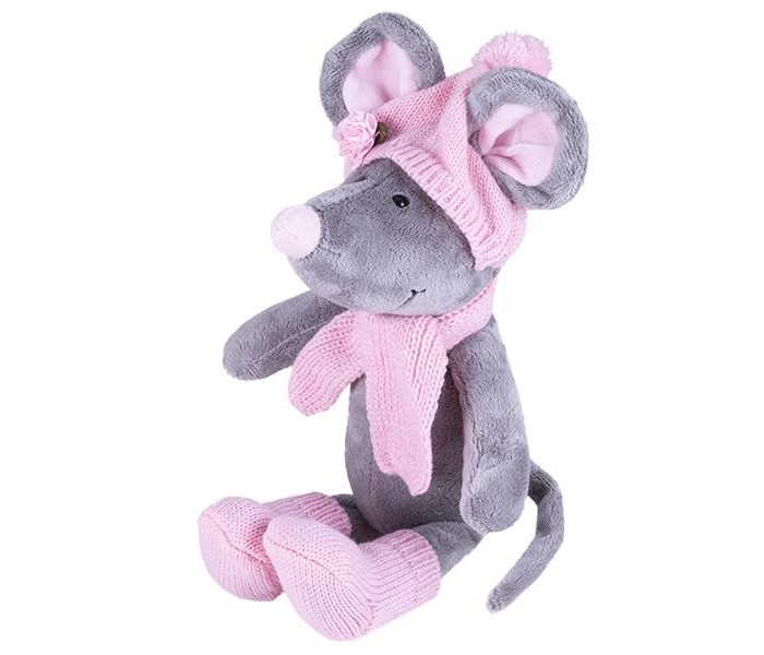 Мягкая игрушка SofToy Мышь в розовой шапочке 36 см
