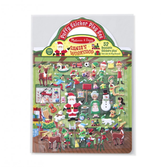 

Melissa & Doug Творчество Стикеры Мастерская Санты, Творчество Стикеры Мастерская Санты