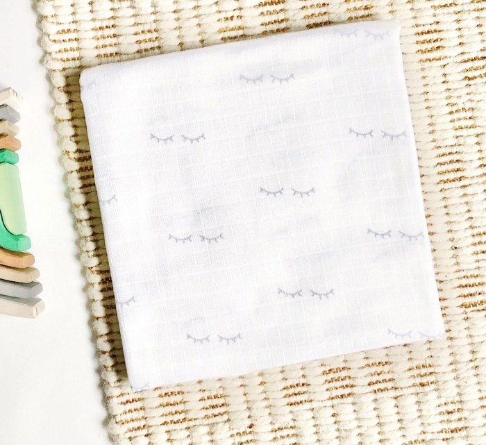 

Пеленка Mjolk Муслиновая Basic Глазки 115x115 см, Муслиновая Basic Глазки 115x115 см