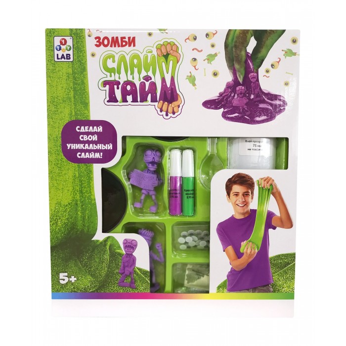 Слайм Тайм Набор Зомби в большой коробке с окном