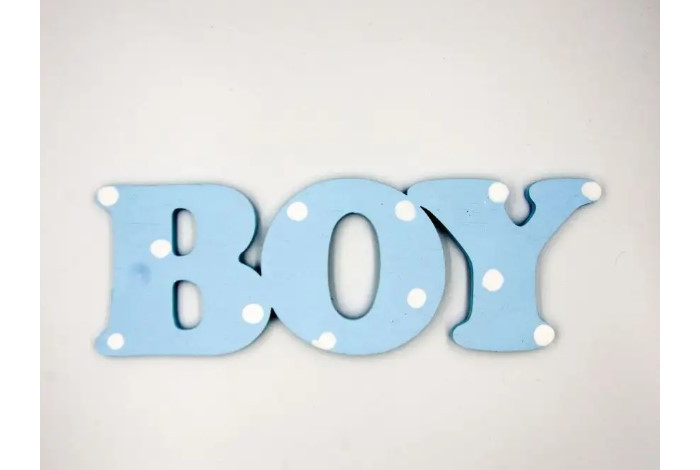 Декорирование Suvenirrus Декоративное слово BOY (в горошек)