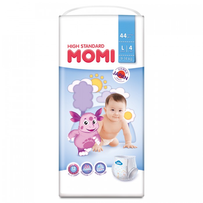 Подгузники-трусики Momi High Standard Подгузники-трусики L (9-14 кг) 44 шт