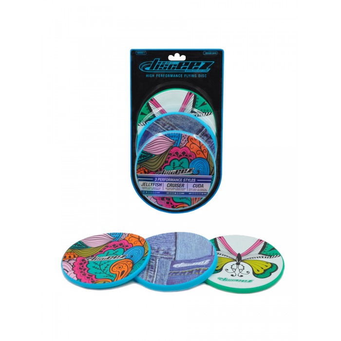 

Disceez Набор летающих дисков для игры в помещении и на улице 3 шт. 360416, Набор летающих дисков для игры в помещении и на улице 3 шт. 360416