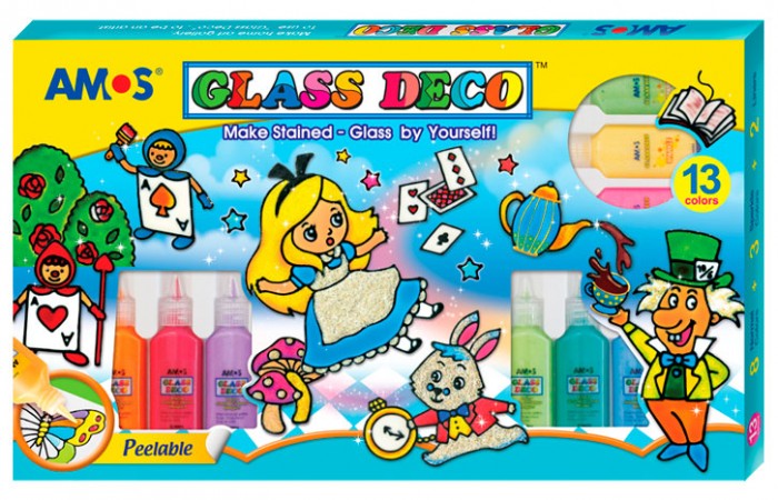 Amos Набор витражных красок 13 цветов, 22 мл