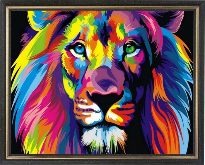 Color Kit Картина со стразами Радужный лев