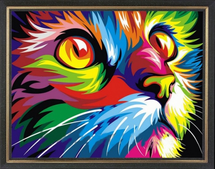 

Color Kit Картина со стразами Радужный кот, Картина со стразами Радужный кот