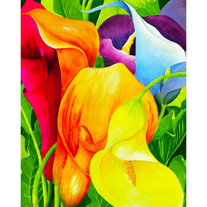 Color Kit Картина со стразами Разноцветные каллы