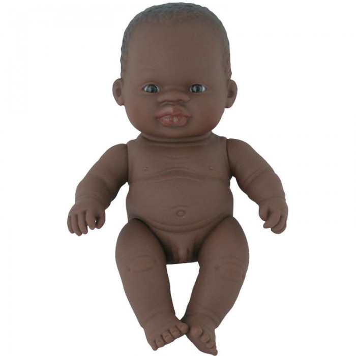 фото Miniland кукла baby doll african boy polybag 21 см