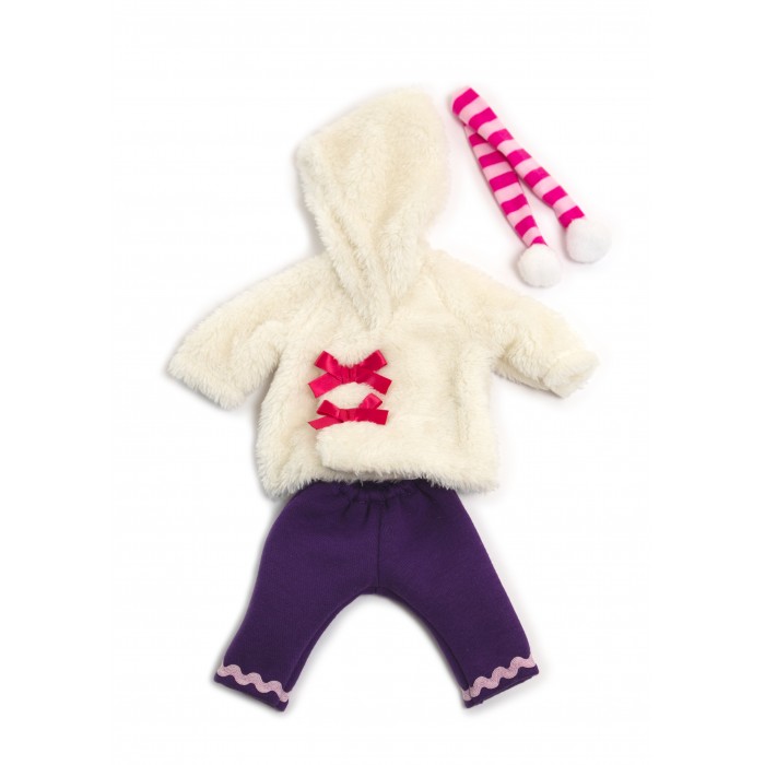 фото Miniland одежда для куклы cold weath white fur set 32 см
