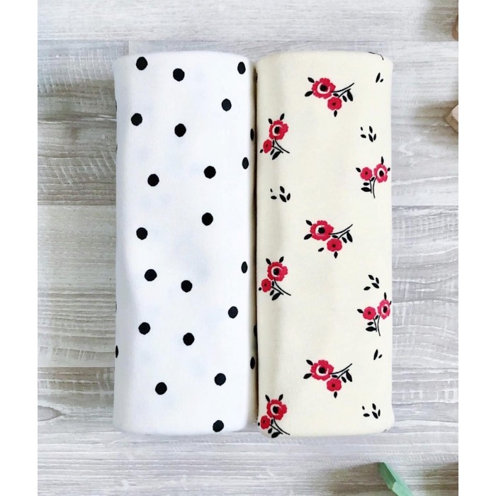 

Пеленка Mjolk Цветочки/Горошки 120х85 см 2 шт., Цветочки/Горошки 120х85 см 2 шт.