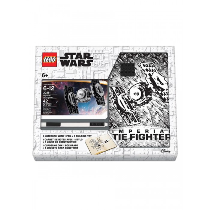 Канцелярия Lego Star Wars Книга для записей с ручкой и минифигурой TIE Fighter