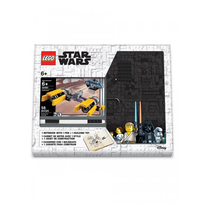 

Lego Star Wars Книга для записей с ручкой и минифигурой Podracer, Star Wars Книга для записей с ручкой и минифигурой Podracer