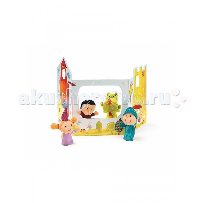 Мягкая игрушка Lilliputiens Пальчиковые игрушки: волшебный замокПальчиковые игрушки: волшебный замок Мягкая игрушка Lilliputiens Пальчиковые игрушки: волшебный замокПальчиковые игрушки: волшебный замокLilliputiens Пальчиковые игрушки: волшебный замок. Устройтесь поудобней, и пусть шоу начнется! Расскажите своим маленьким зрителям о приключениях принца, принцессы, ведьмы и дракона Уолтера.<br>