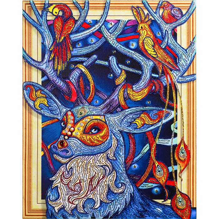Color Kit Алмазная картина с фигурными стразами Сказочный олень