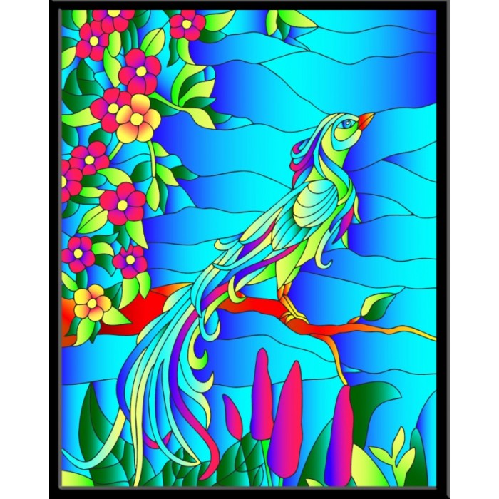

Color Kit Картина-витраж Райская птица, Картина-витраж Райская птица