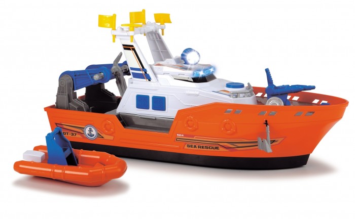 Игрушки для ванны Dickie Спасательное судно со шлюпкой и водой 40 см