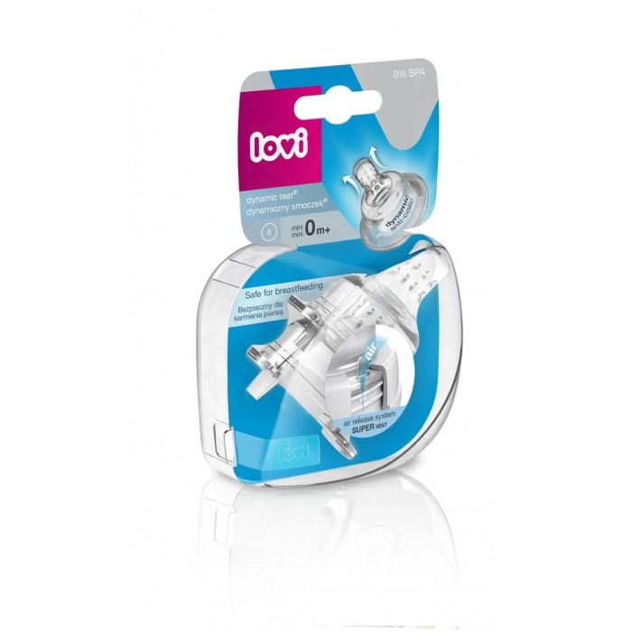 Соска Lovi динамическая Mini с 0 мес. 2 шт.