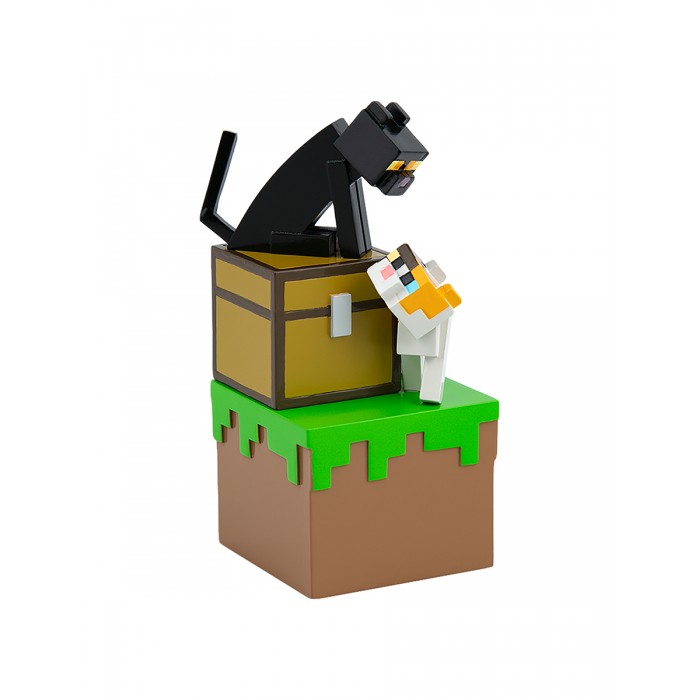 фото Minecraft фигурка adventure figures серия 3 cats with chest 10 см