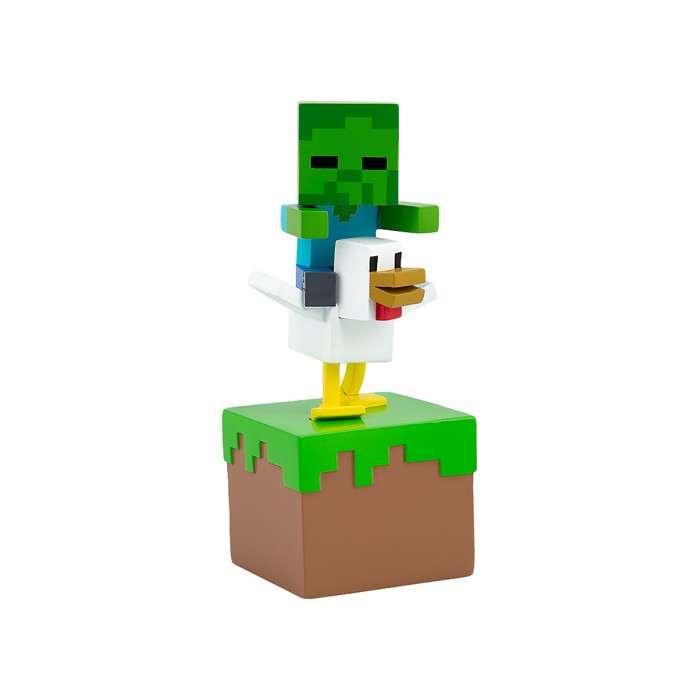 фото Minecraft фигурка adventure figures серия 3 zombie chicken jockey 10 см