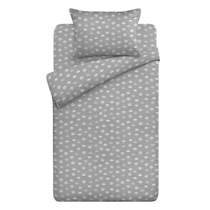 

Постельное белье Letto Короны серый (3 предмета), Короны серый (3 предмета)