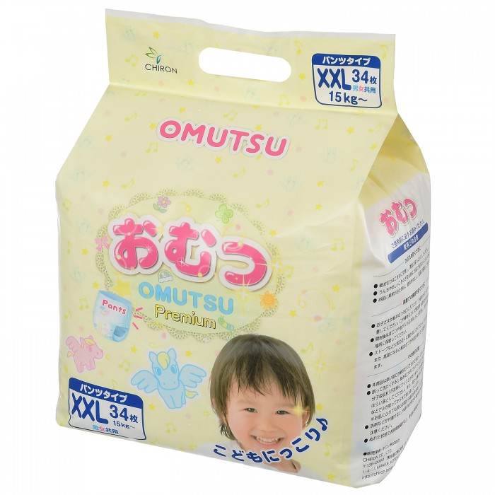 Omutsu Подгузники-трусики ХXL (15-28 кг) 34 шт.