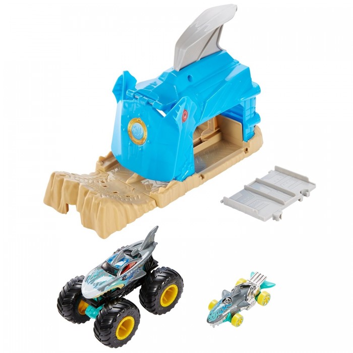 

Hot Wheels Набор игровой Монстр-Трак Пусковой гараж, Набор игровой Монстр-Трак Пусковой гараж