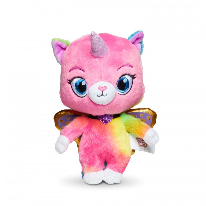 фото Мягкая игрушка радужно бабочково единорожная кошка замурчательная плюшевая вечеринка фелисити 20 см