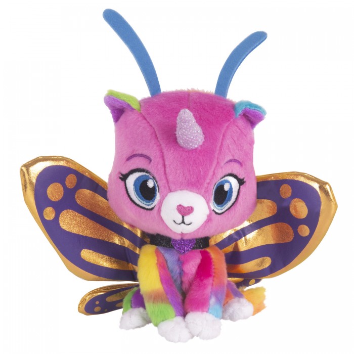 фото Мягкая игрушка радужно бабочково единорожная кошка замурчательная плюшевая вечеринка бабочка 20 см
