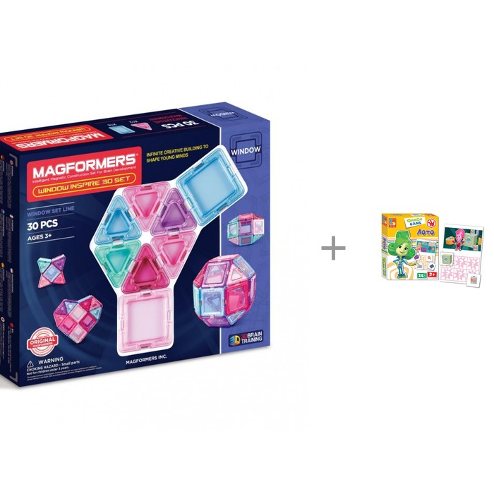 

Конструктор Magformers Магнитный Window Inspire 30 элементов и Vladi Toys VT2107-03 Игра настольная Лото Фиксики, Магнитный Window Inspire 30 элементов и Vladi Toys VT2107-03 Игра настольная Лото Фиксики