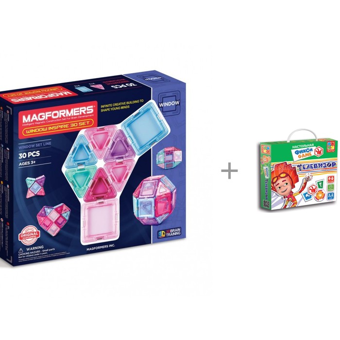 

Конструктор Magformers Магнитный Window Inspire 30 элементов и Vladi Toys VT2108-02 Игра настольная Фикси Телевизор, Магнитный Window Inspire 30 элементов и Vladi Toys VT2108-02 Игра настольная Фикси Телевизор