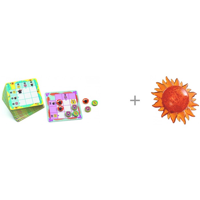 фото Djeco игра настольная джунгли и crystal puzzle головоломка солнце