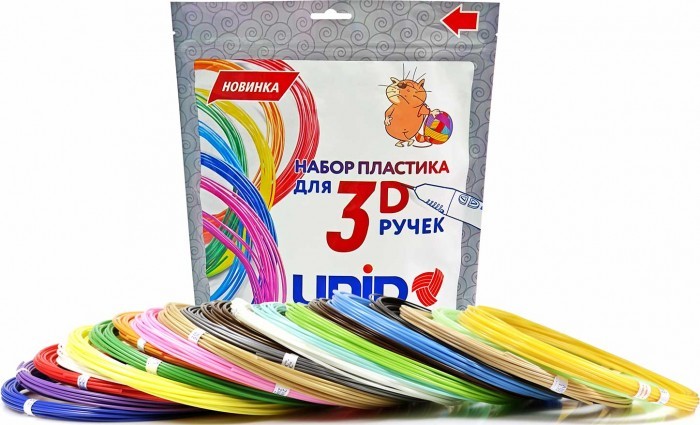 Картинка для Наборы для творчества Unid Комплект пластика ABS для 3Д ручек (20 цветов)