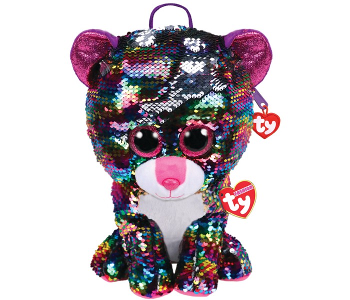 TY Рюкзак игрушка Дотти леопард с пайетками