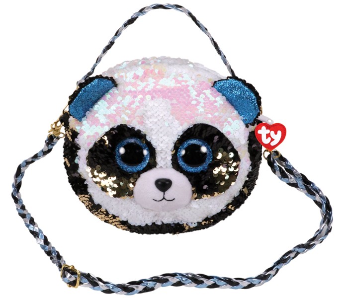 TY Сумочка с длинным ремешком Бамбу панда с пайетками