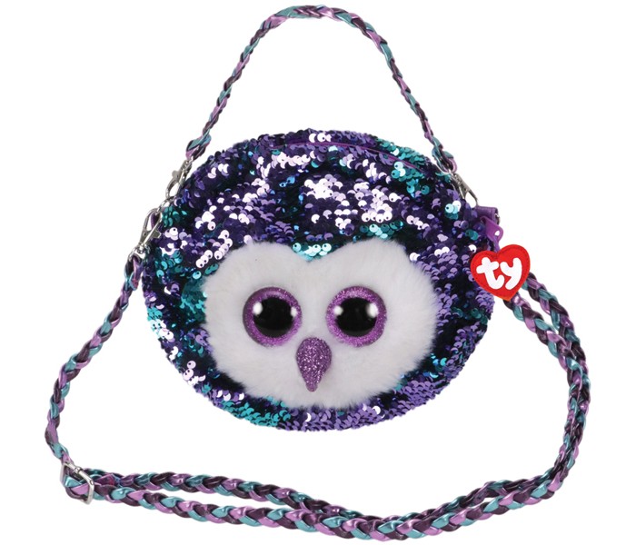 TY Сумочка с длинным ремешком Мунлайт сова с пайетками