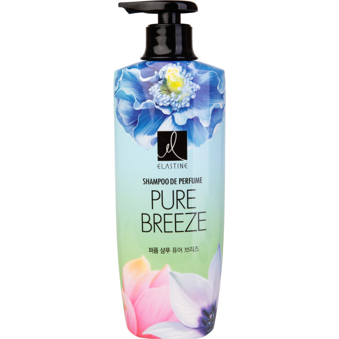 фото Elastine парфюмированный шампунь для всех типов волос perfume pure breeze 600 мл