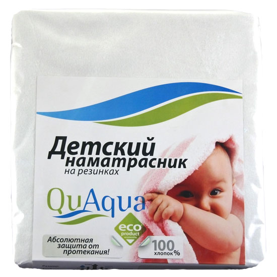 Наматрасники Qu Aqua Непромокаемый наматрасник натяжной SilverLine (махра) 120х60