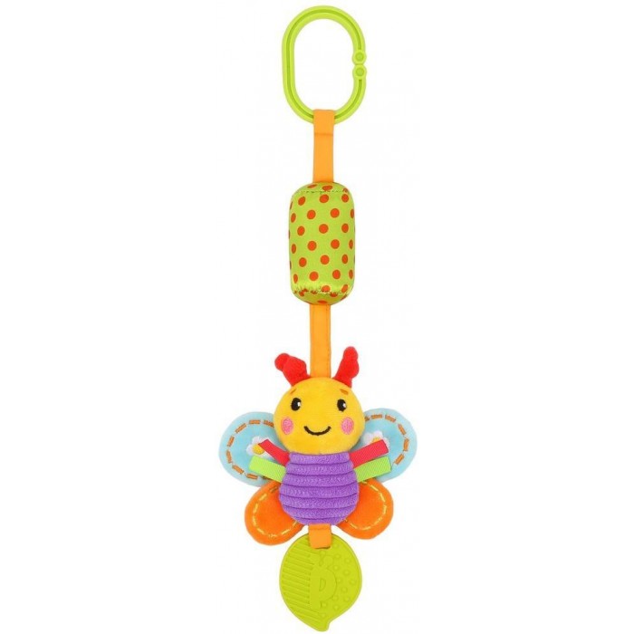 Фото - Подвесные игрушки Жирафики с колокольчиком и силиконовым прорезывателем Бабочка пищалка с силиконовым прорезывателем жирафики собачка
