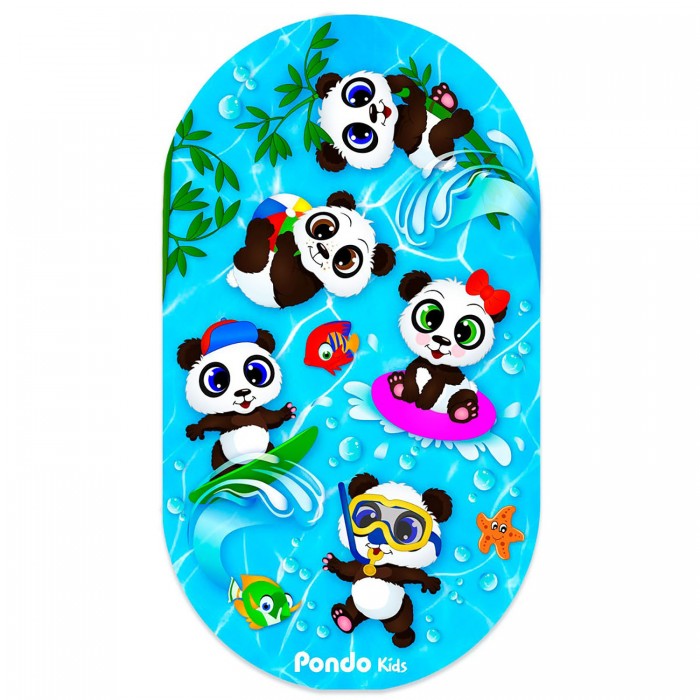 

Pondo Kids Коврик для ванной Панды 69x39 см, Kids Коврик для ванной Панды 69x39 см