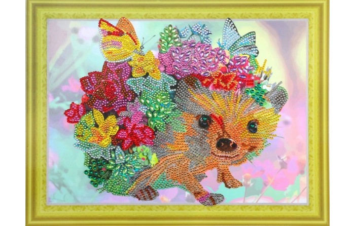 

Color Kit Алмазная картина с фигурными стразами Весенний еж, Алмазная картина с фигурными стразами Весенний еж