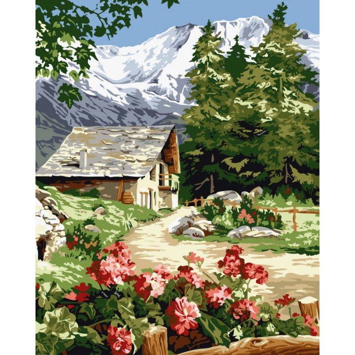 Фото - Картины по номерам Paintboy Картина по номерам Деревушка в горах 40х50 см paintboy картина по номерам завтрак с видом на эйфелеву башню 40x50 см gx25419