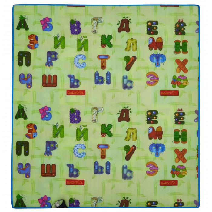 Игровой коврик BabyPol Двойной алфавит 200х180 см