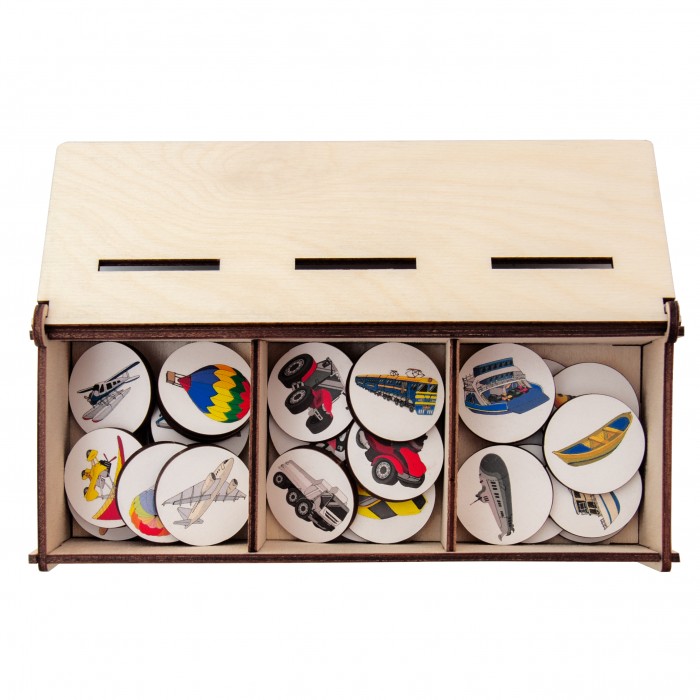 

Деревянная игрушка Сибирские игрушки Сортер на три ящика Транспорт, Сортер на три ящика Транспорт