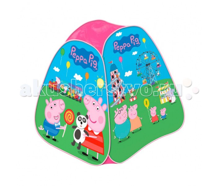 фото Свинка пеппа (peppa pig) игровая палатка пеппа в луна-парке (в мягкой упаковке)