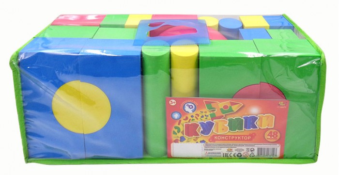 фото Развивающая игрушка abtoys кубики мягкие (48 предметов)